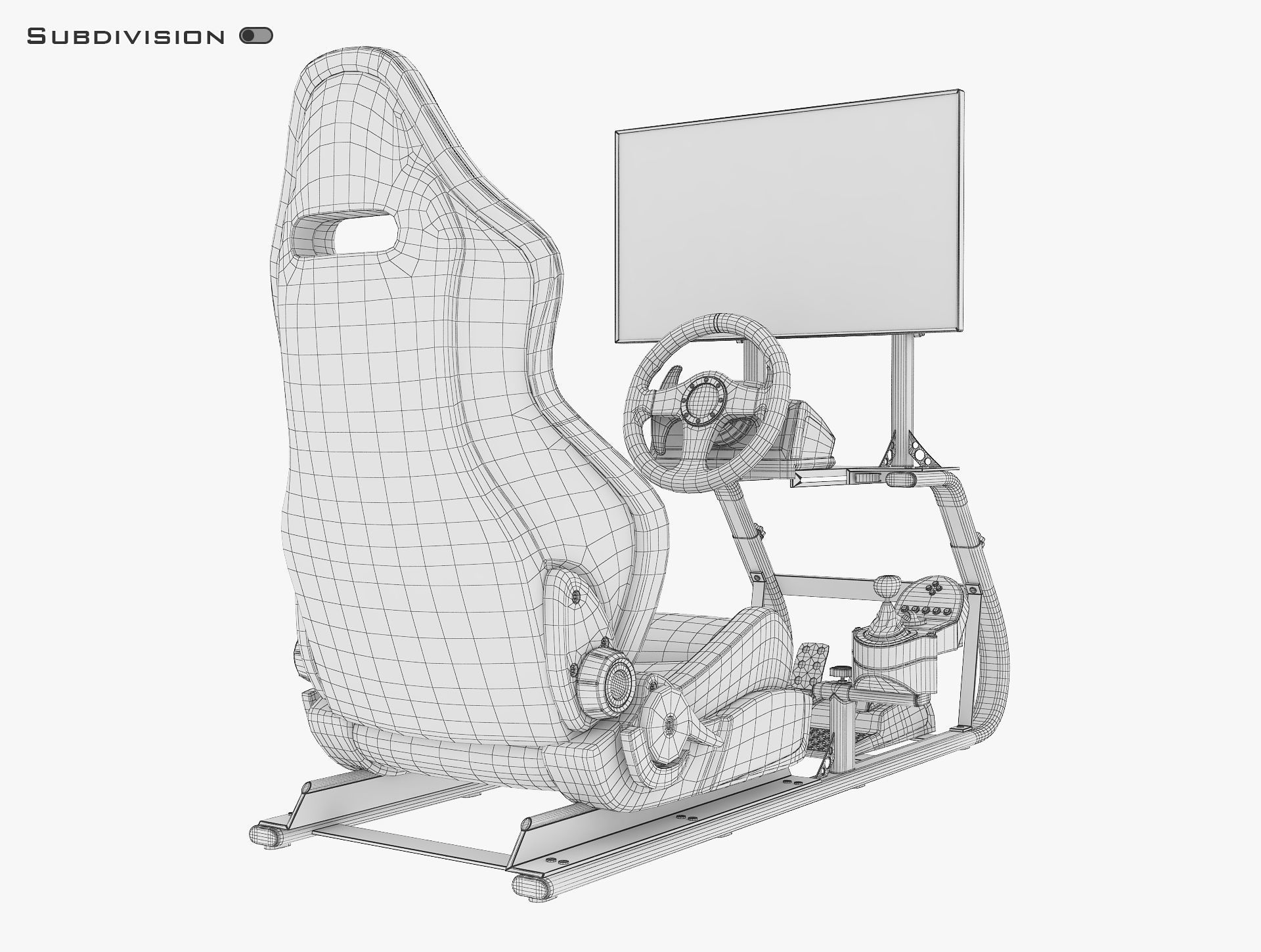 Racing Game Simulator Display v 2 3D model_22