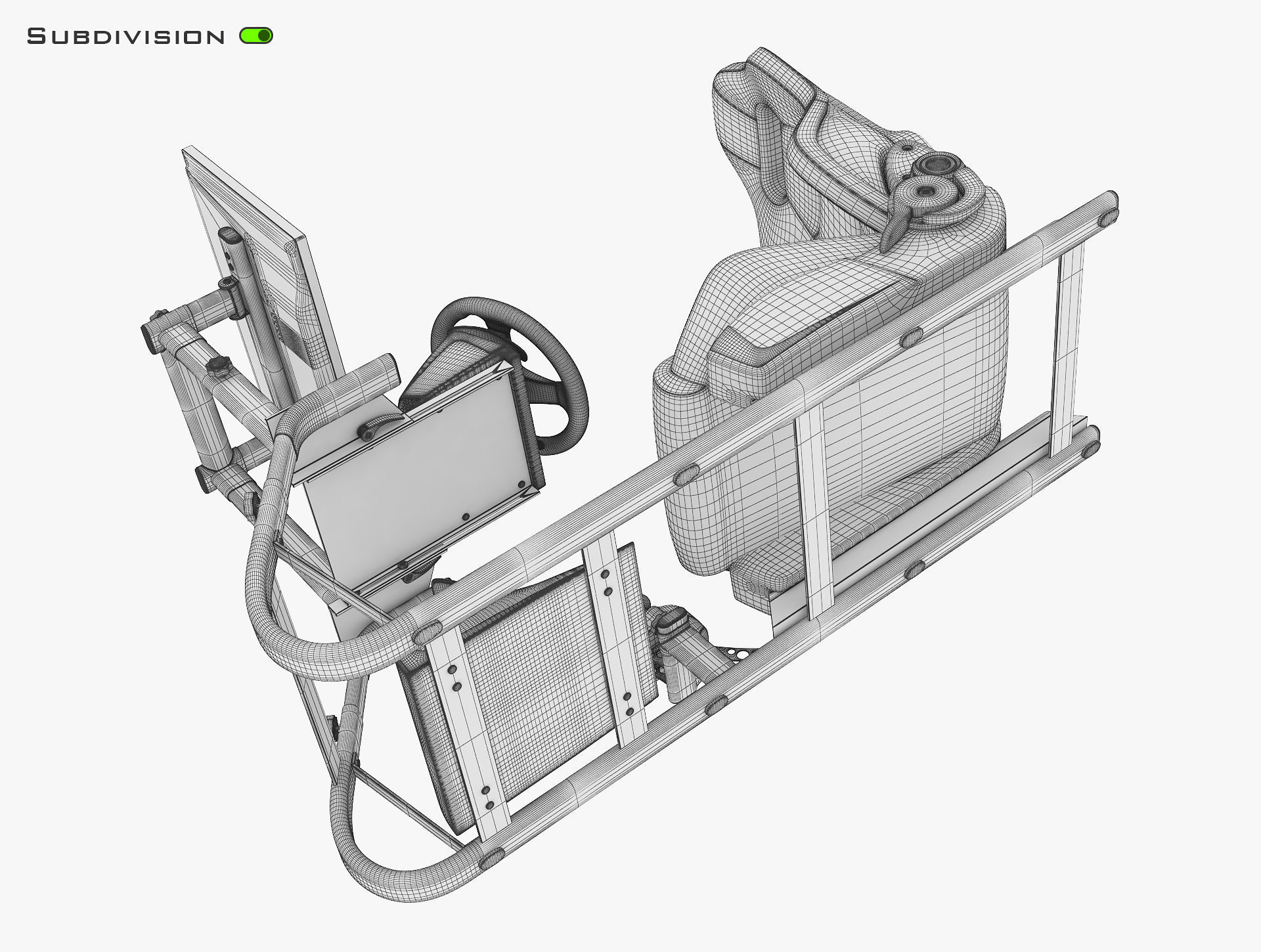 Racing Game Simulator Display v 2 3D model_31