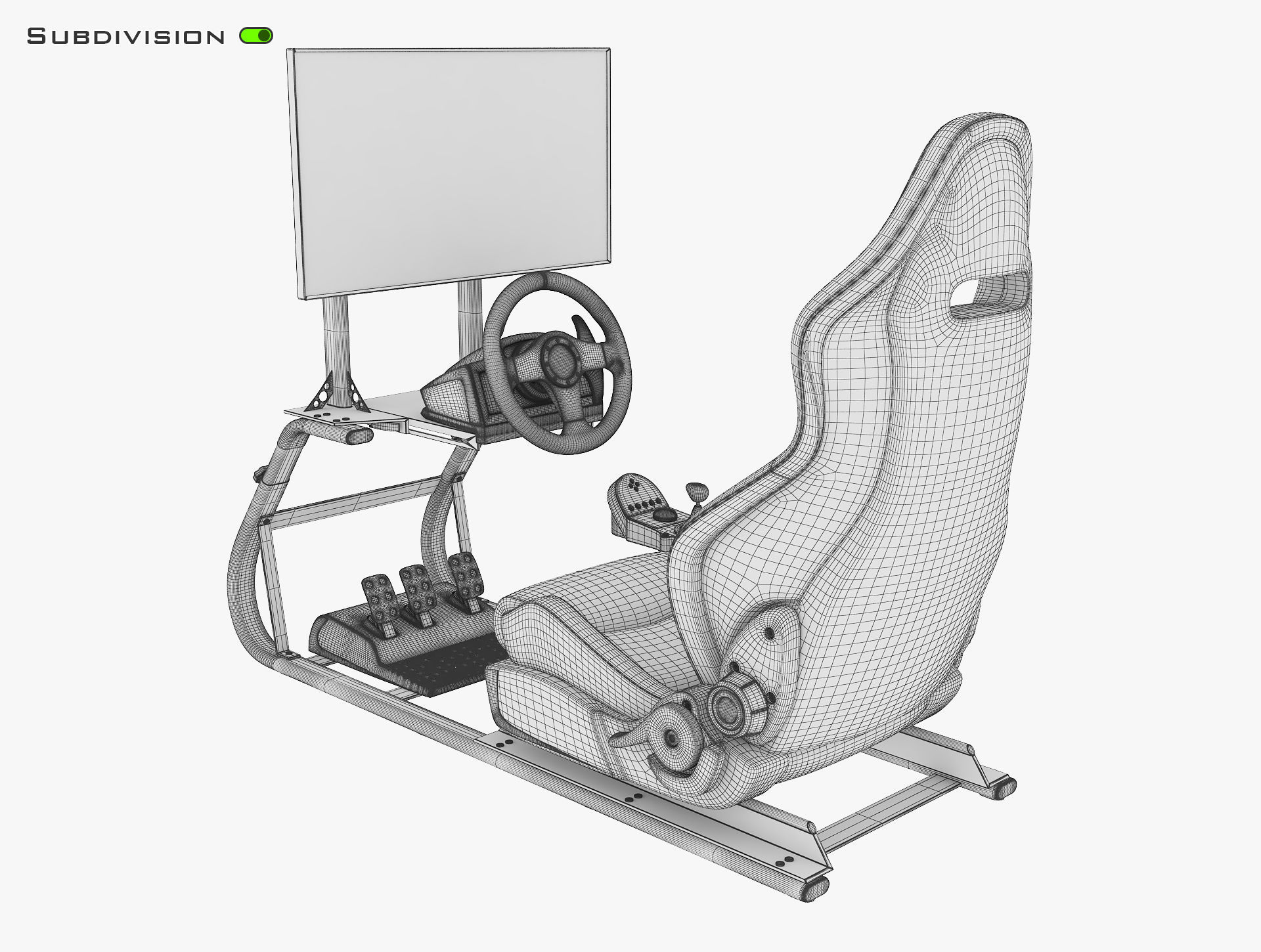 Racing Game Simulator Display v 2 3D model_11
