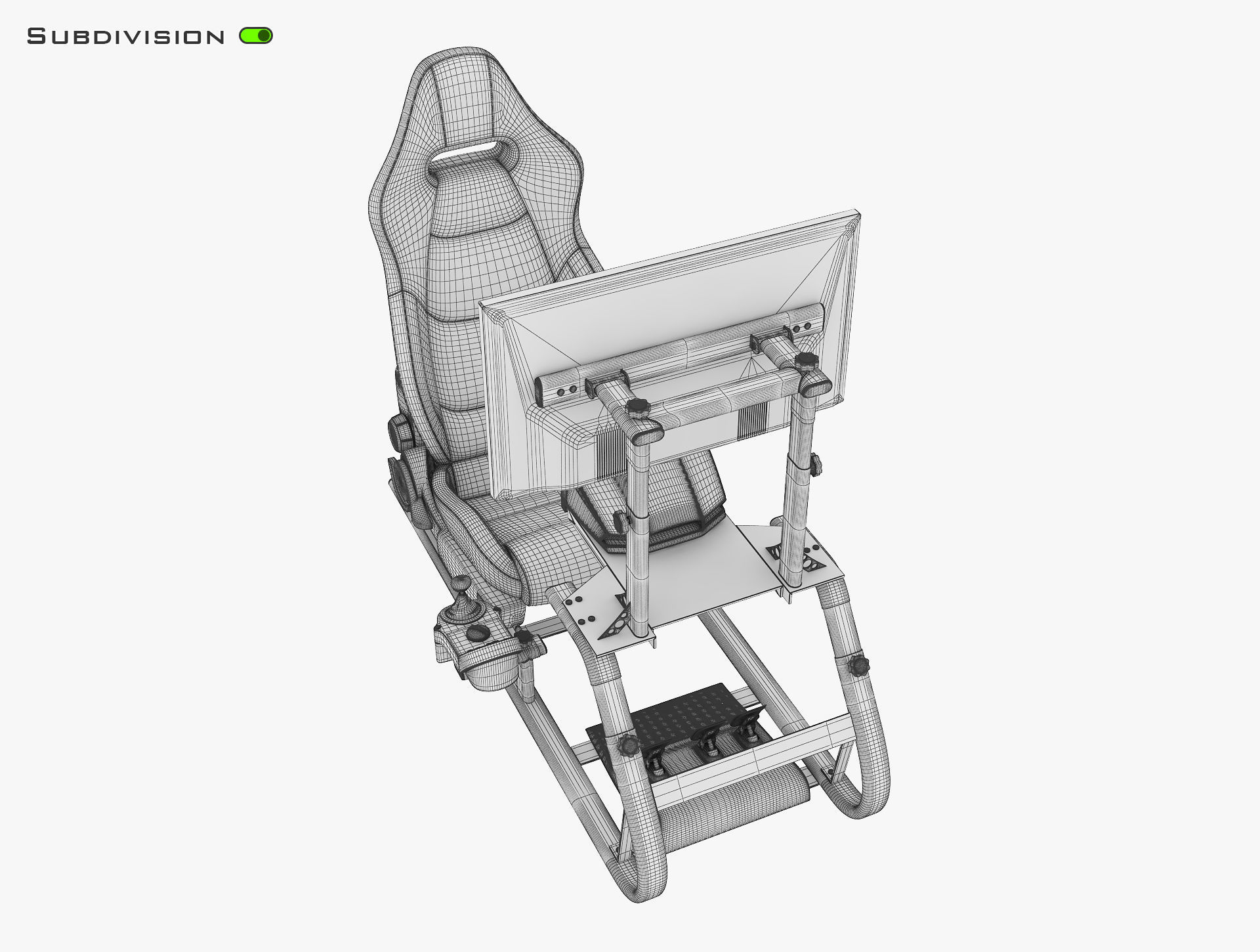 Racing Game Simulator Display v 2 3D model_17