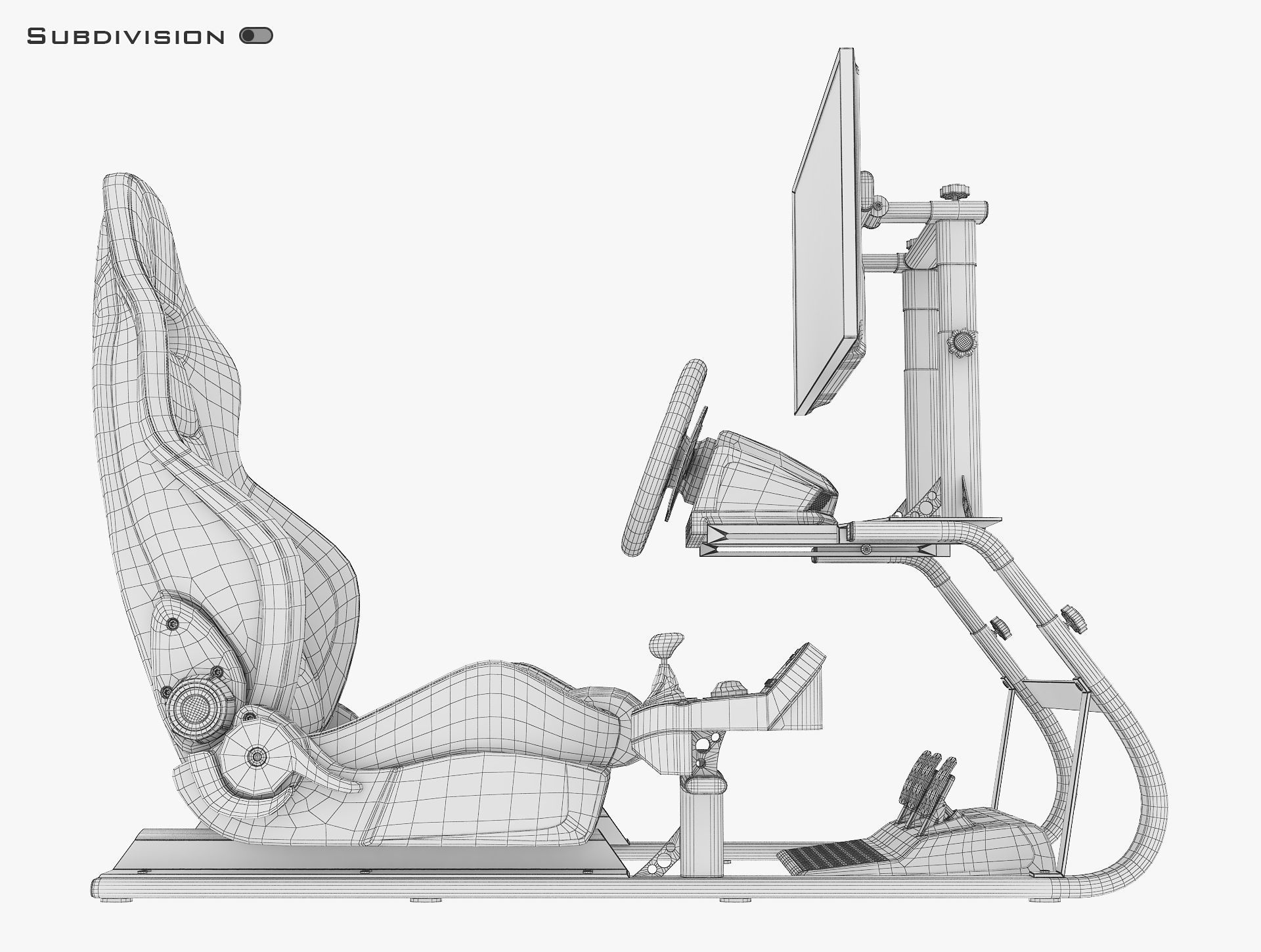 Racing Game Simulator Display v 2 3D model_28