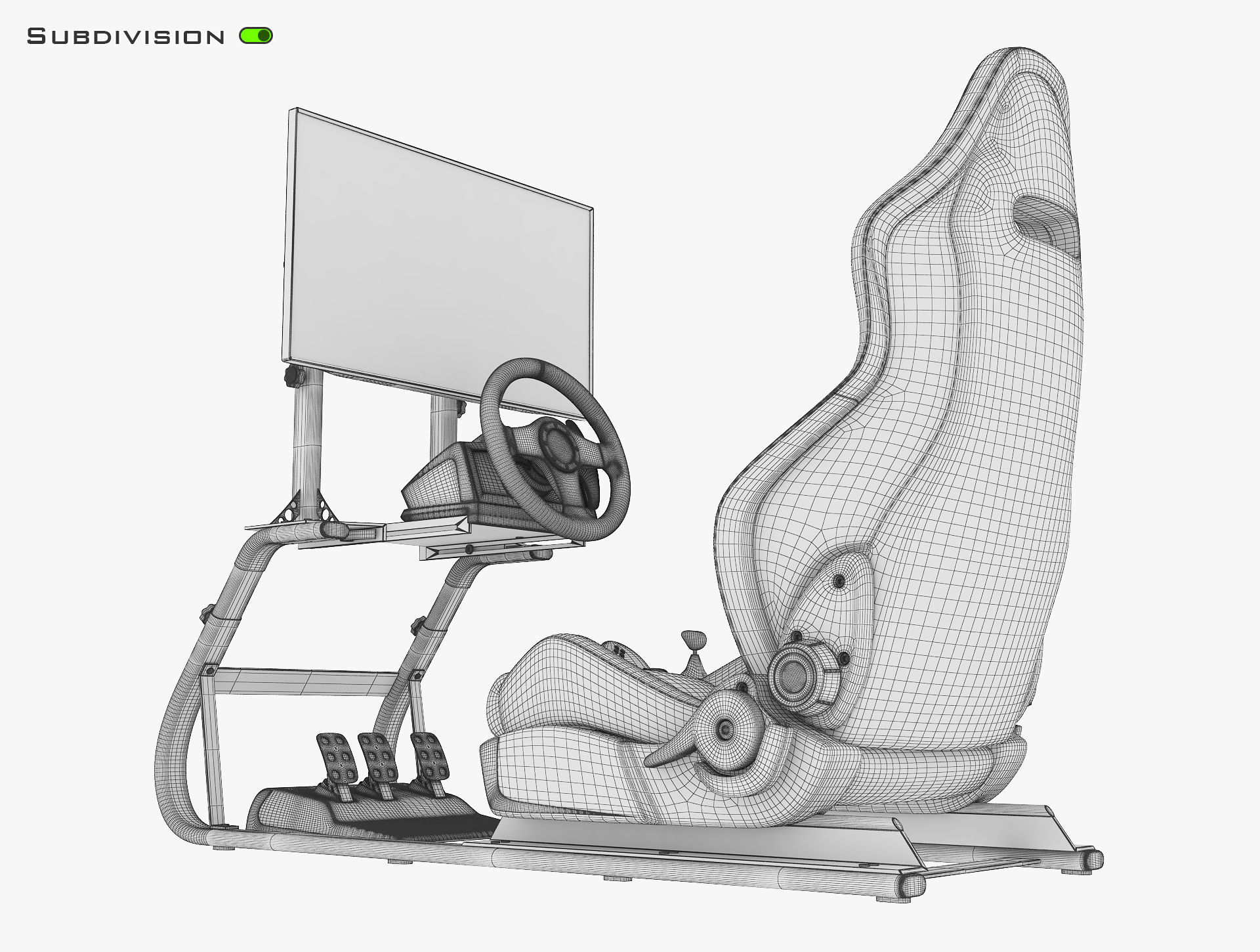 Racing Game Simulator Display v 2 3D model_23