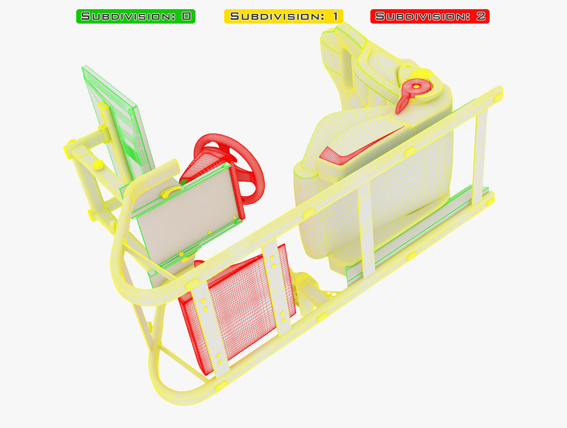 Racing Game Simulator Display v 2 3D model_34