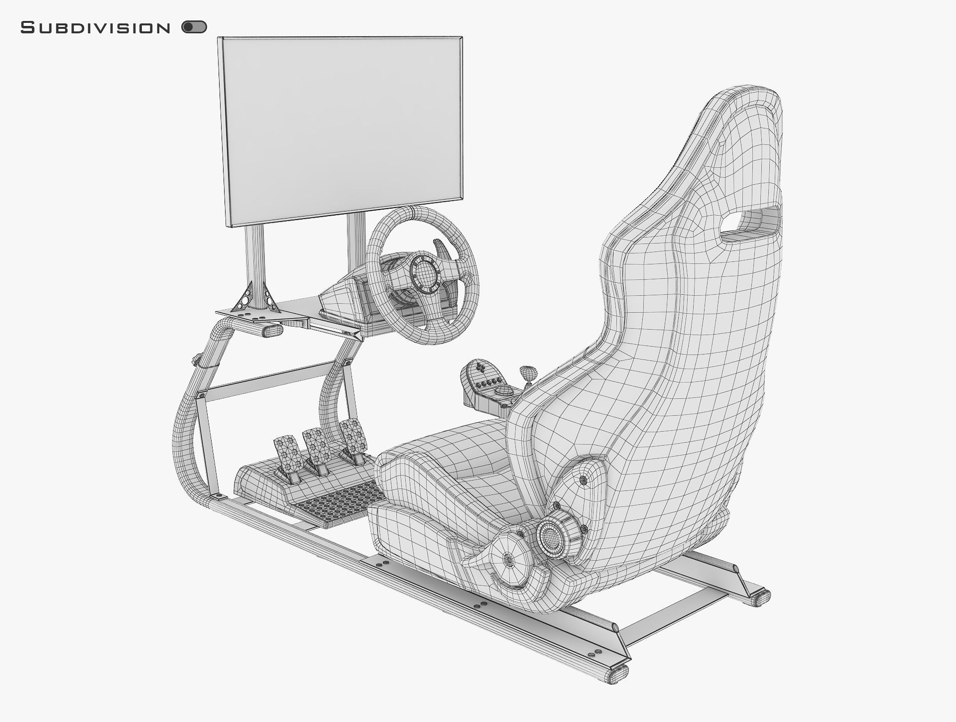 Racing Game Simulator Display v 2 3D model_12