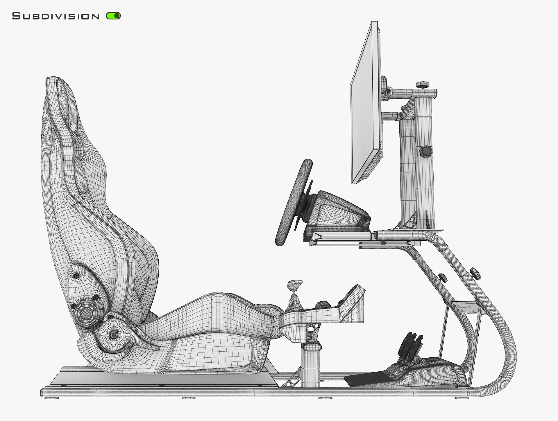 Racing Game Simulator Display v 2 3D model_27