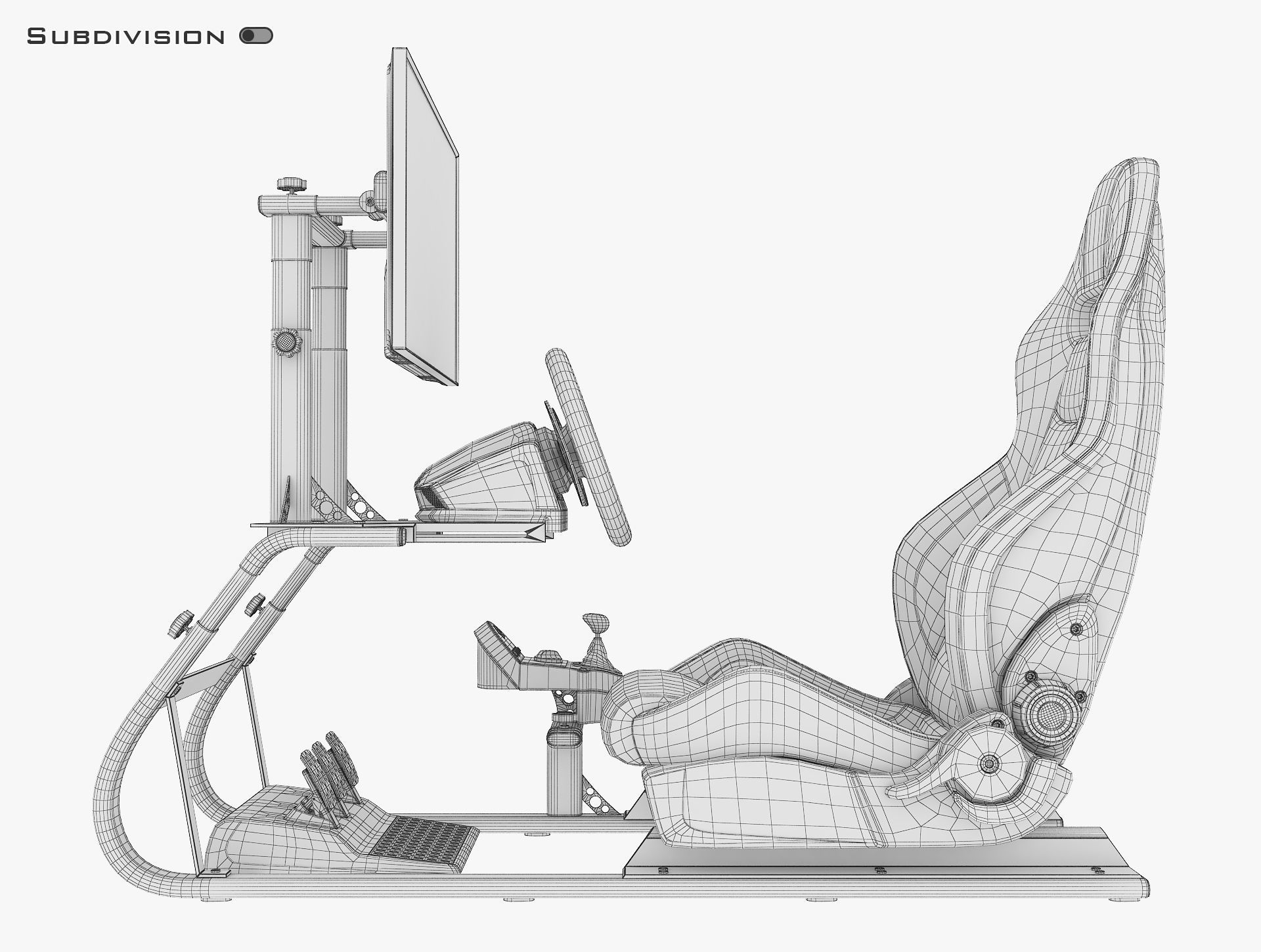 Racing Game Simulator Display v 2 3D model_26