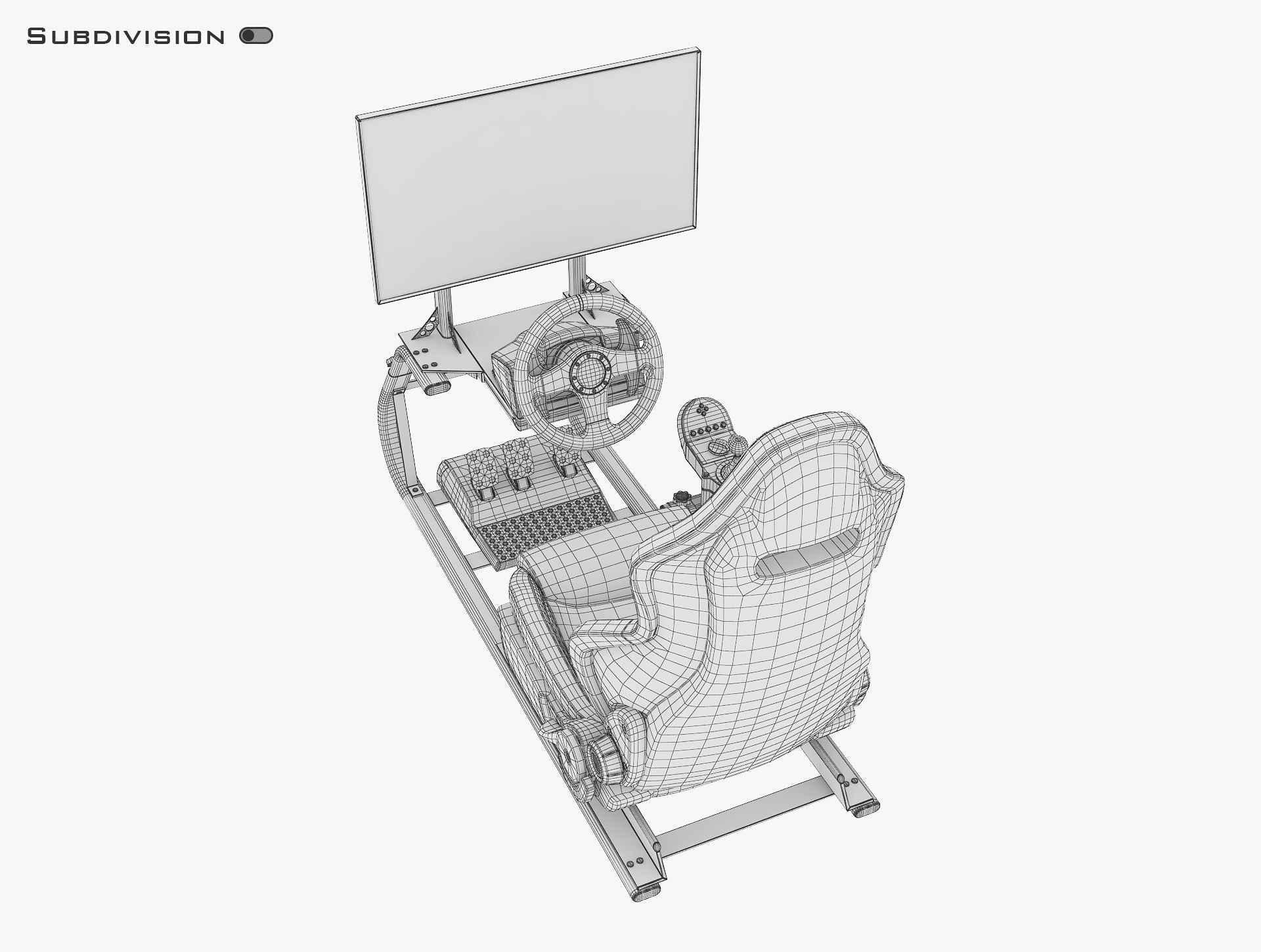 Racing Game Simulator Display v 2 3D model_16