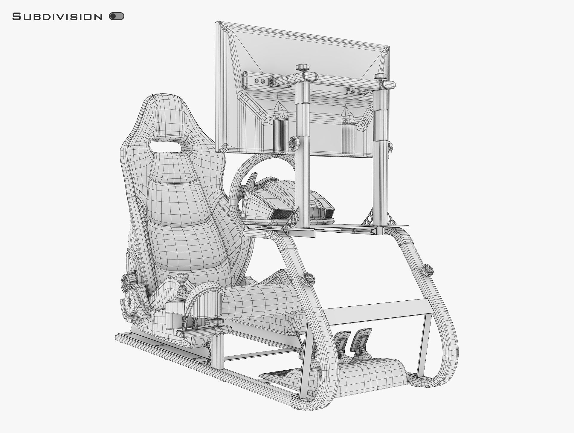 Racing Game Simulator Display v 2 3D model_20