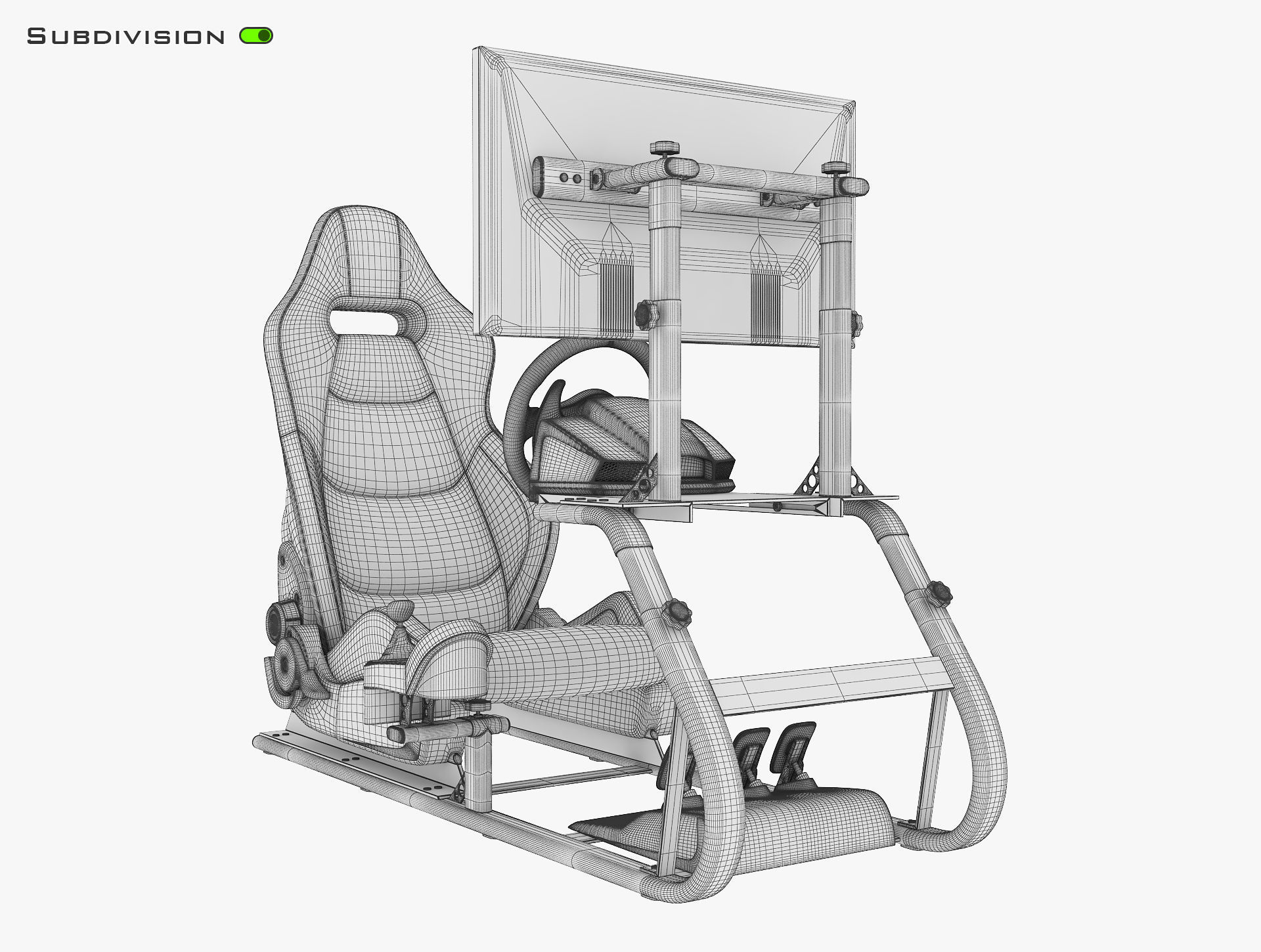 Racing Game Simulator Display v 2 3D model_19