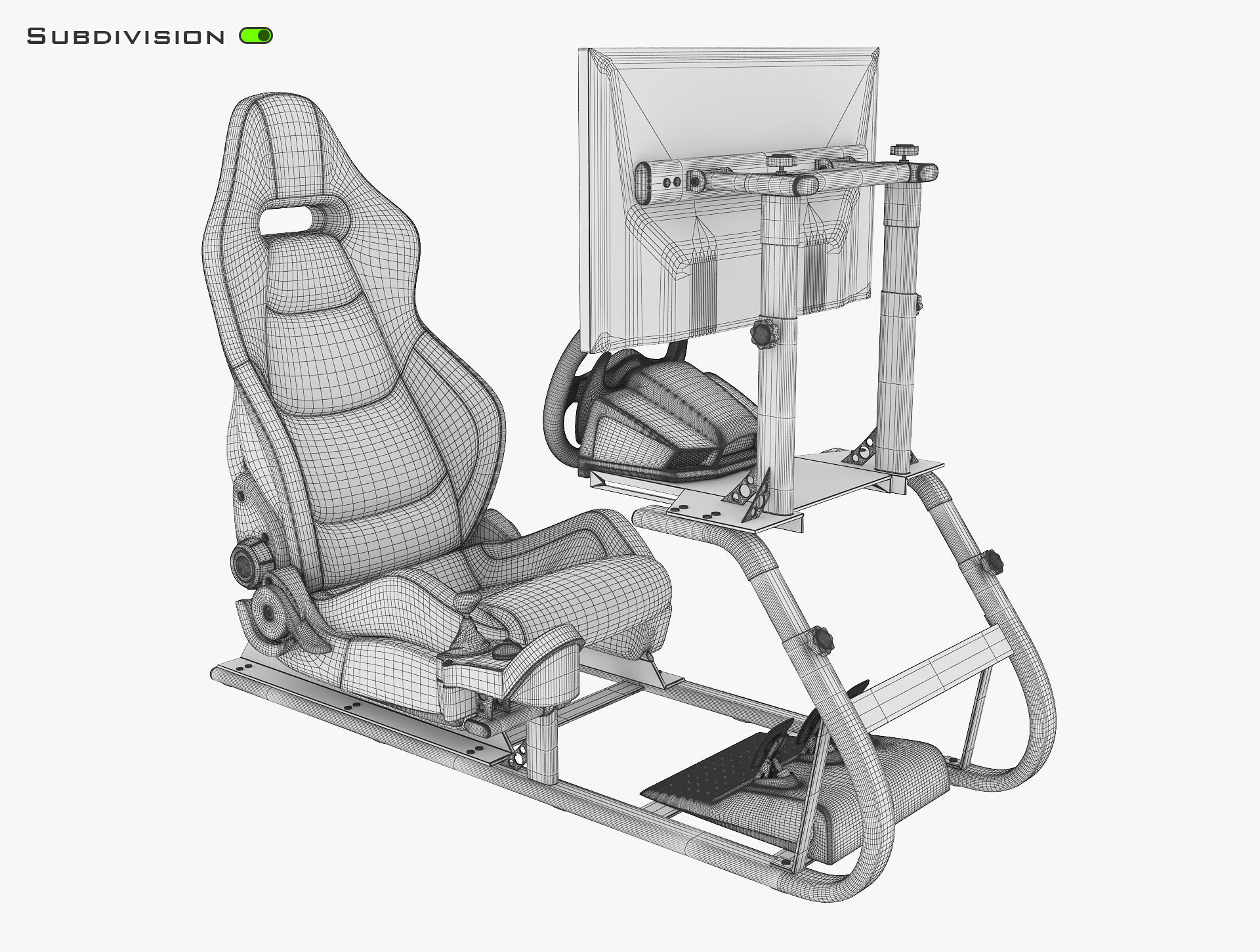 Racing Game Simulator Display v 2 3D model_13