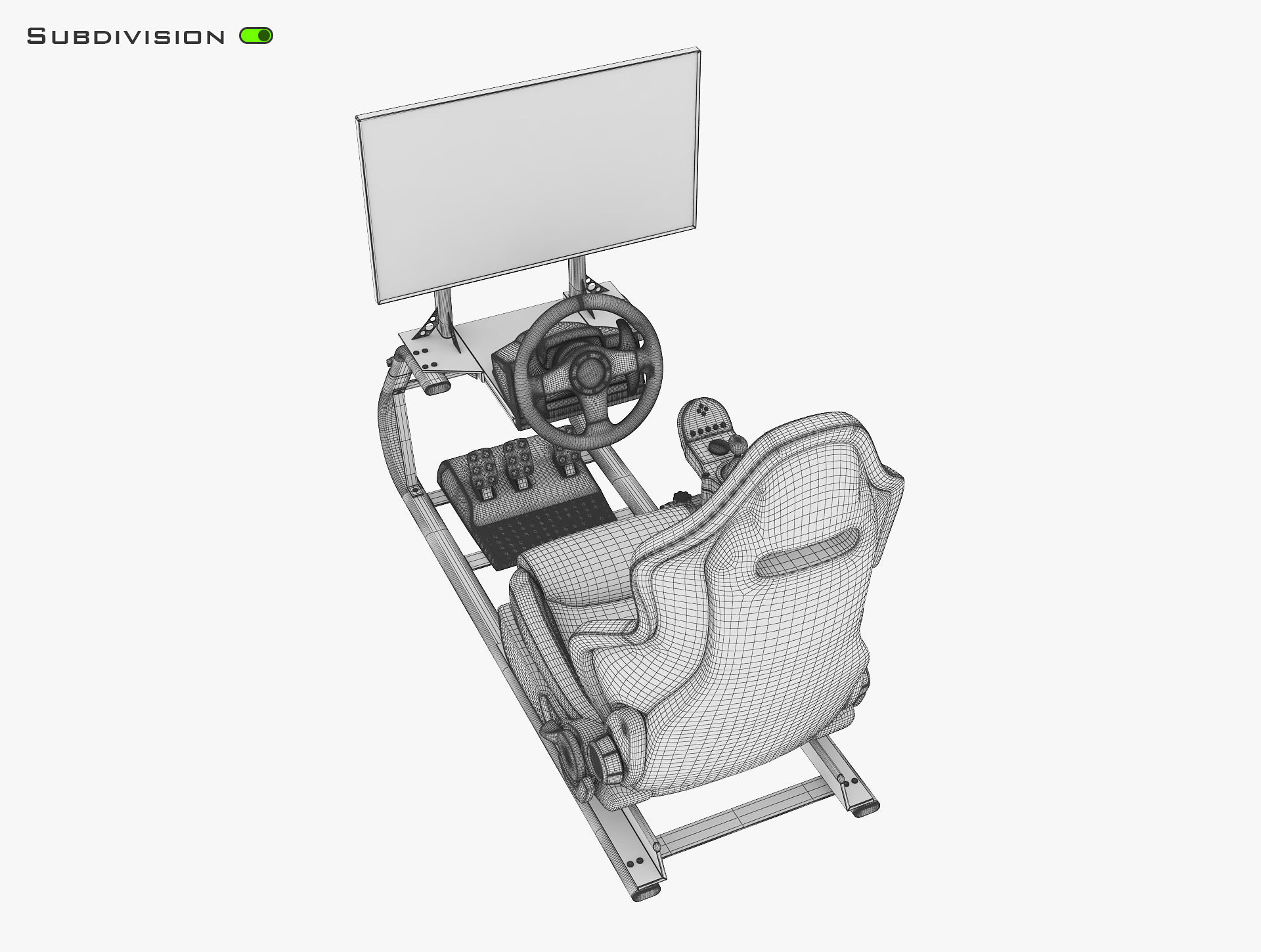 Racing Game Simulator Display v 2 3D model_15