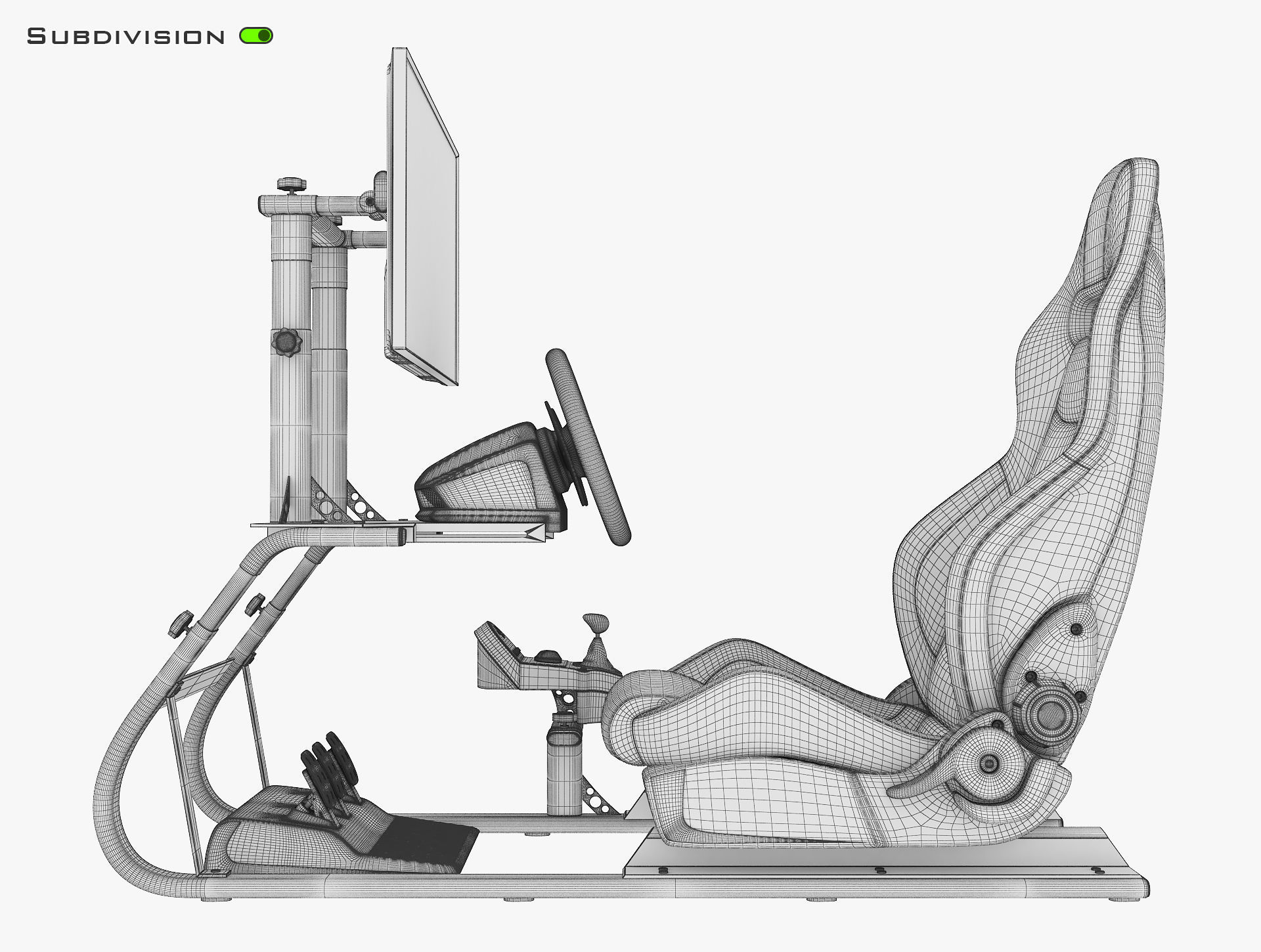 Racing Game Simulator Display v 2 3D model_25
