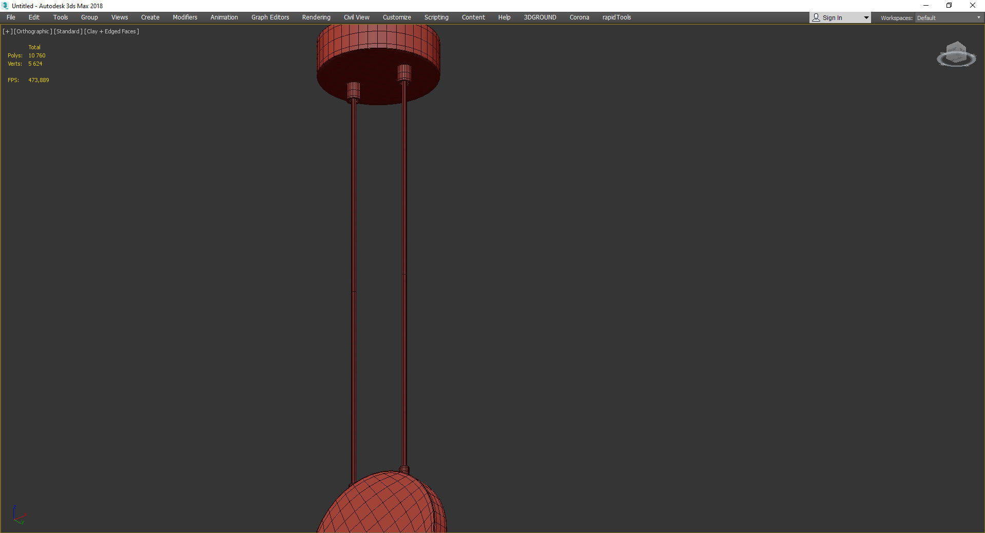 MANCHESTER three pendants in gold Low-poly 3D model_4