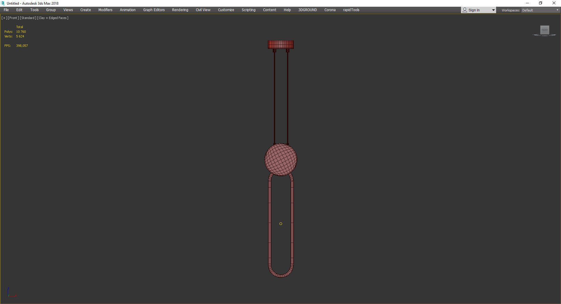 MANCHESTER three pendants in gold Low-poly 3D model_2