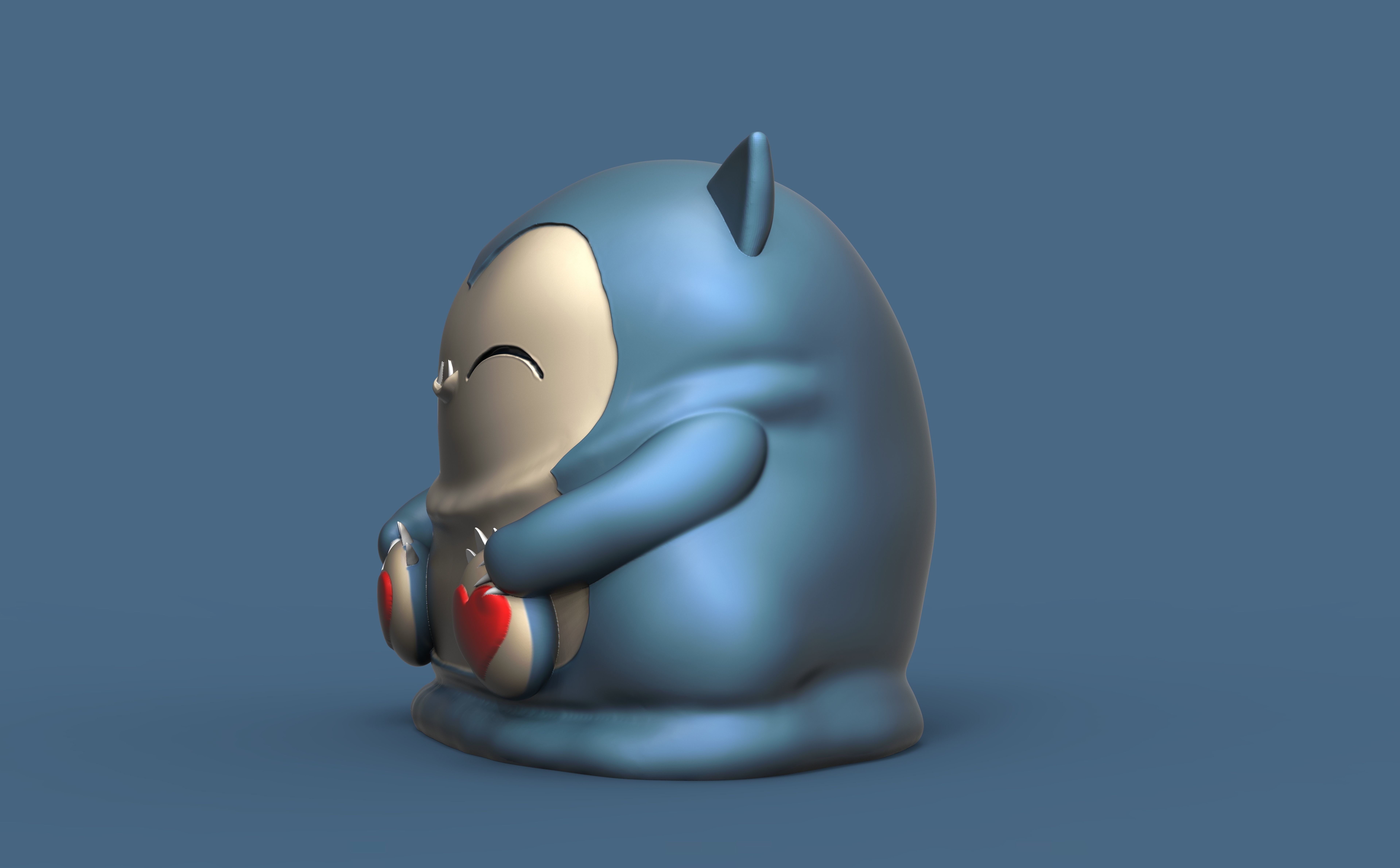 POKEMON - SNORLAX CHUBBY VALENTINES EDITION  3D print model_6