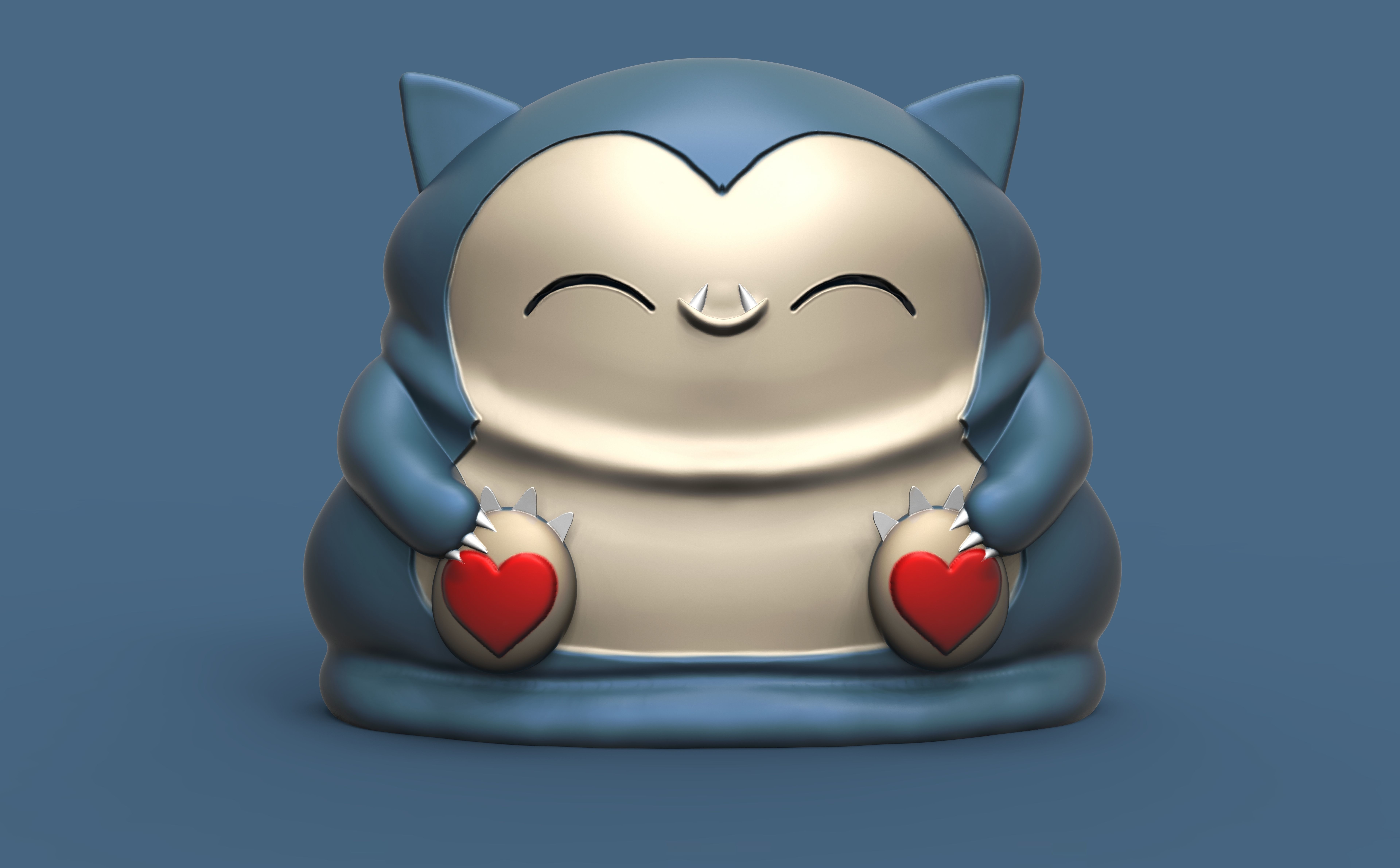 POKEMON - SNORLAX CHUBBY VALENTINES EDITION  3D print model_4