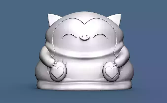 POKEMON - SNORLAX CHUBBY VALENTINES EDITION  3D print model