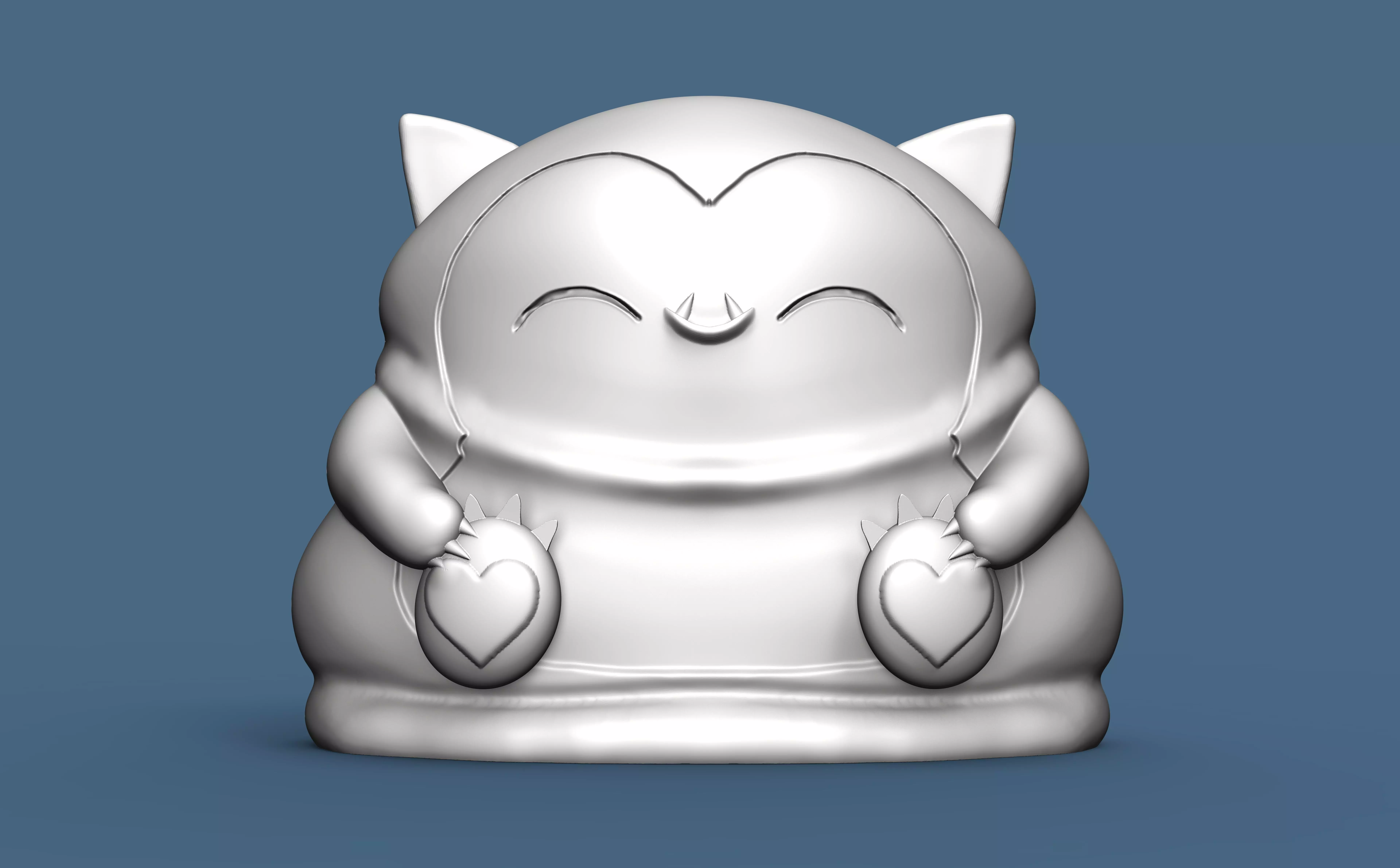 POKEMON - SNORLAX CHUBBY VALENTINES EDITION  3D print model_0