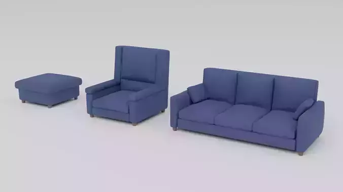 Couch  Armcair  Pouffe
