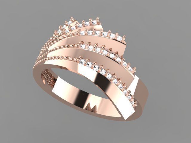 modern ring 3D print model_3
