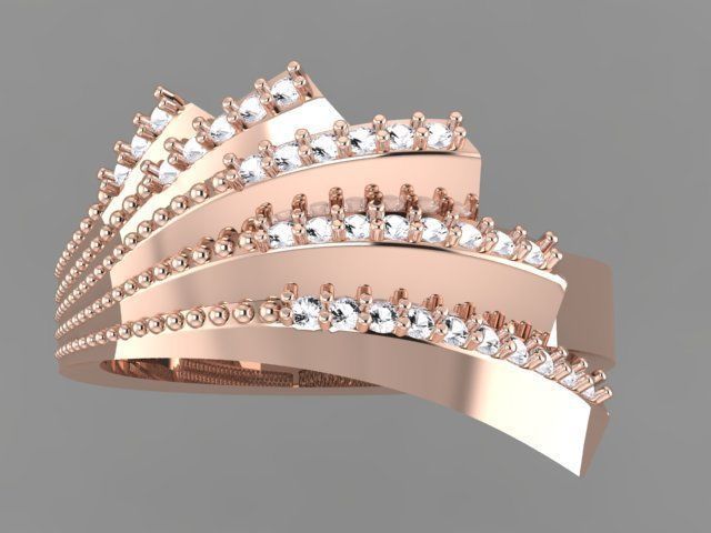 modern ring 3D print model_2