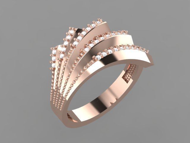 modern ring 3D print model_4