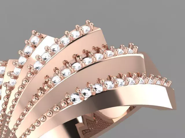 modern ring 3D print model_0