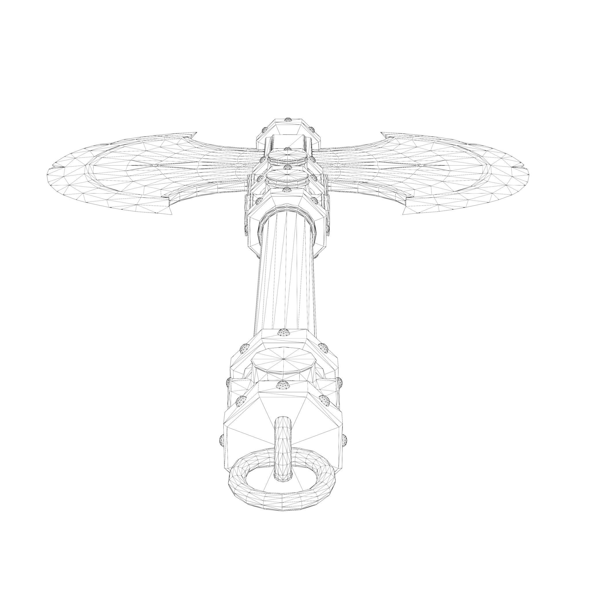 Dwarf battle axe Low-poly 3D model_8