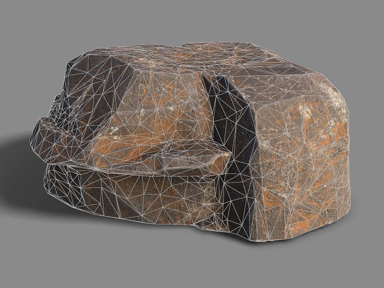 Mountain Rock 05 Low-poly 3D model_2