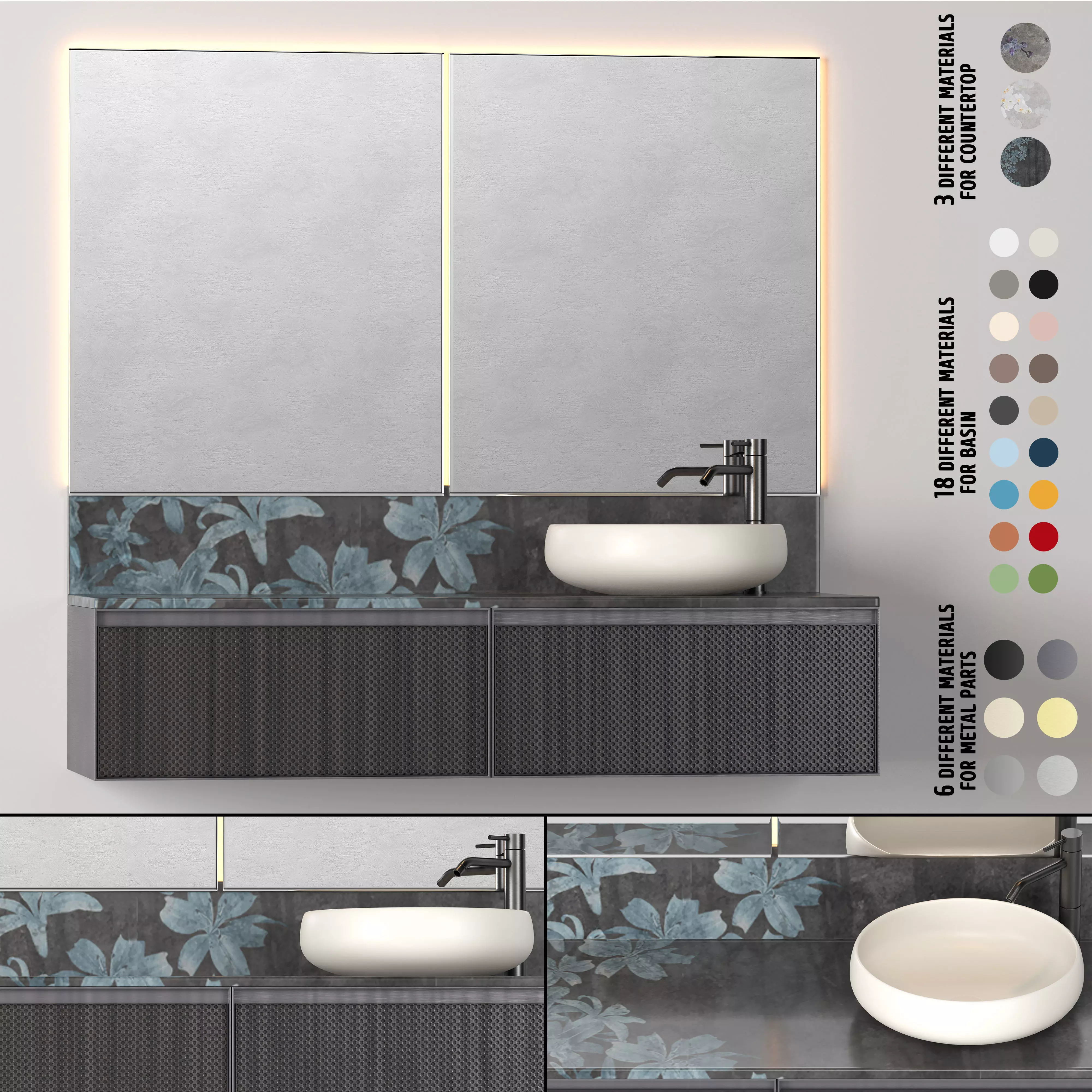 ARTELINEA - skin 140 bathroom furniture Free 3D model