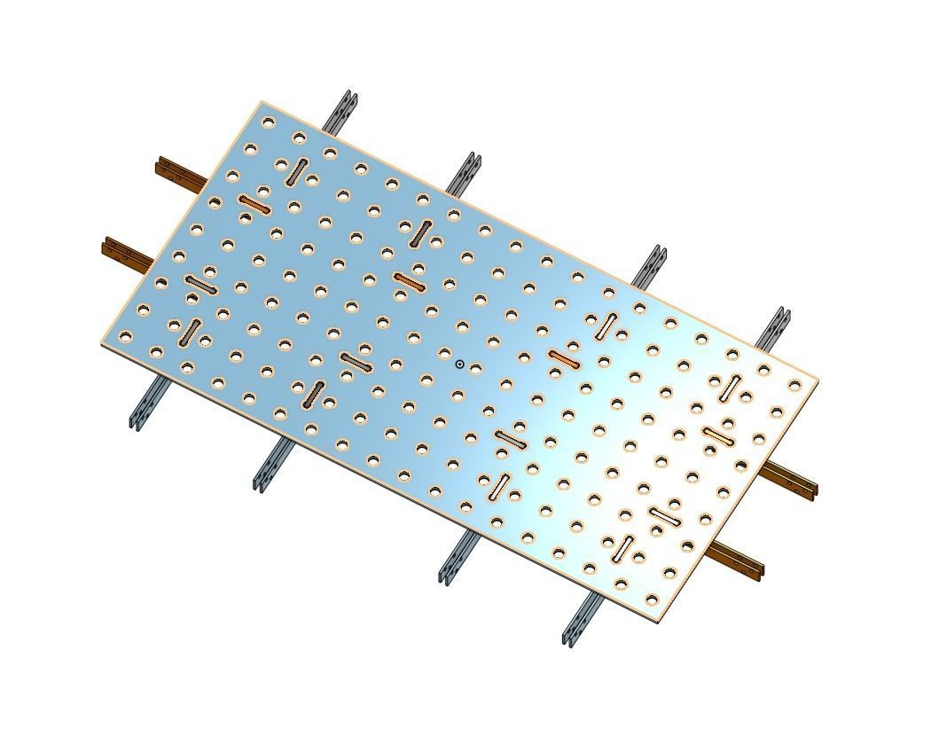 modular fabrication table 3D print model_7