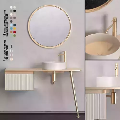 Artelinea T-60 120 Bathroom Furniture 3D model