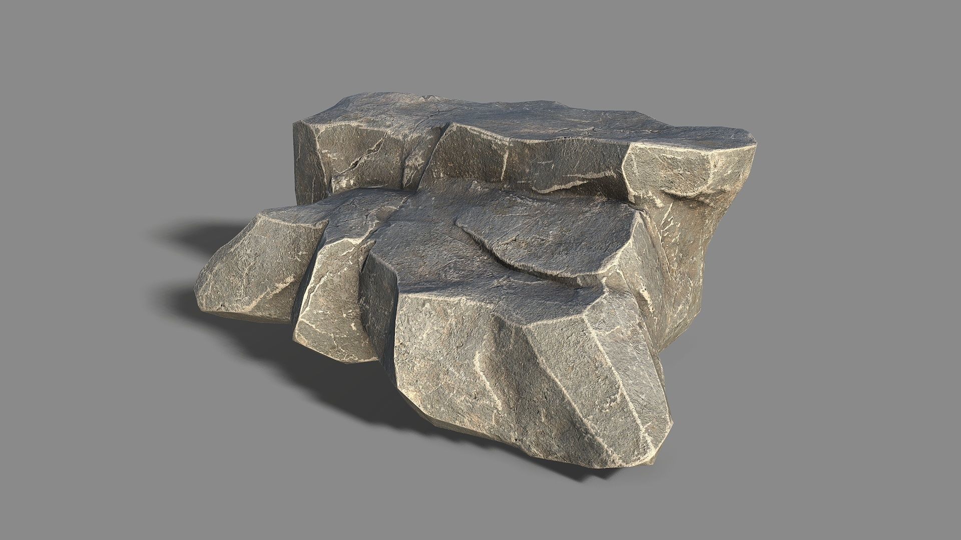 Mountain Rock 01 Low-poly 3D model_1