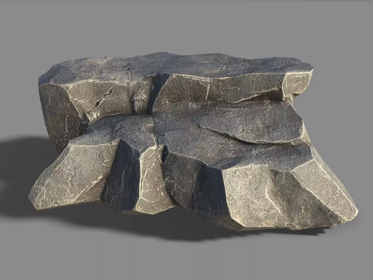 Mountain Rock 01 Low-poly 3D model_0