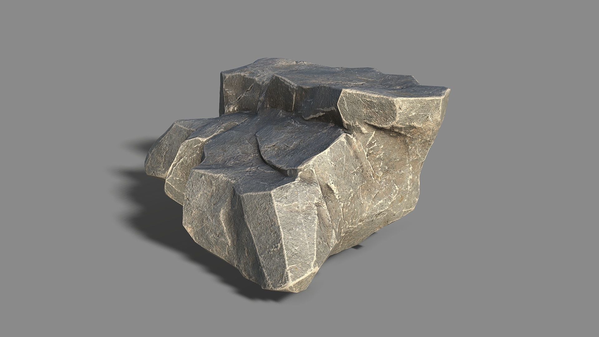 Mountain Rock 01 Low-poly 3D model_3