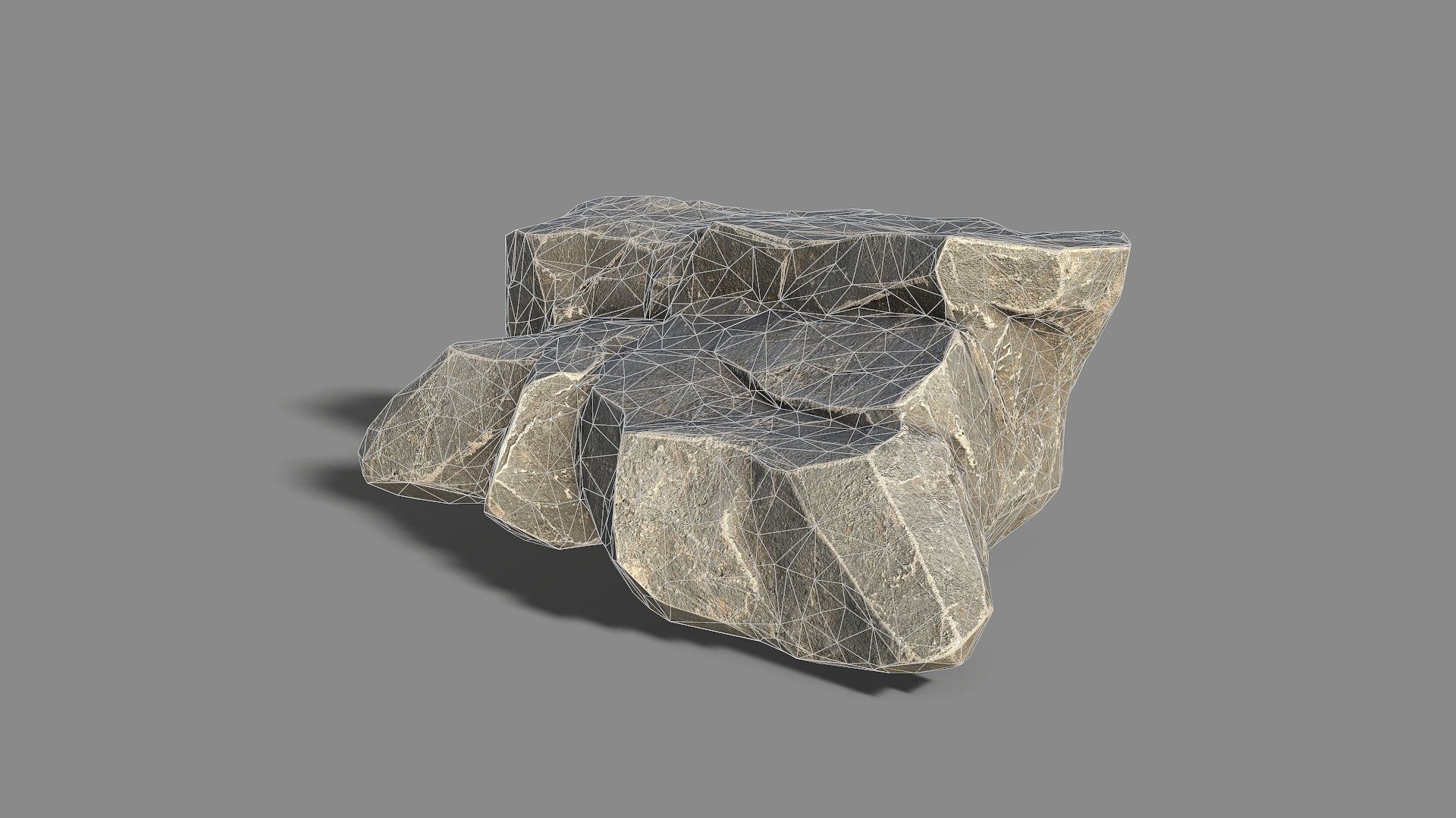 Mountain Rock 01 Low-poly 3D model_13