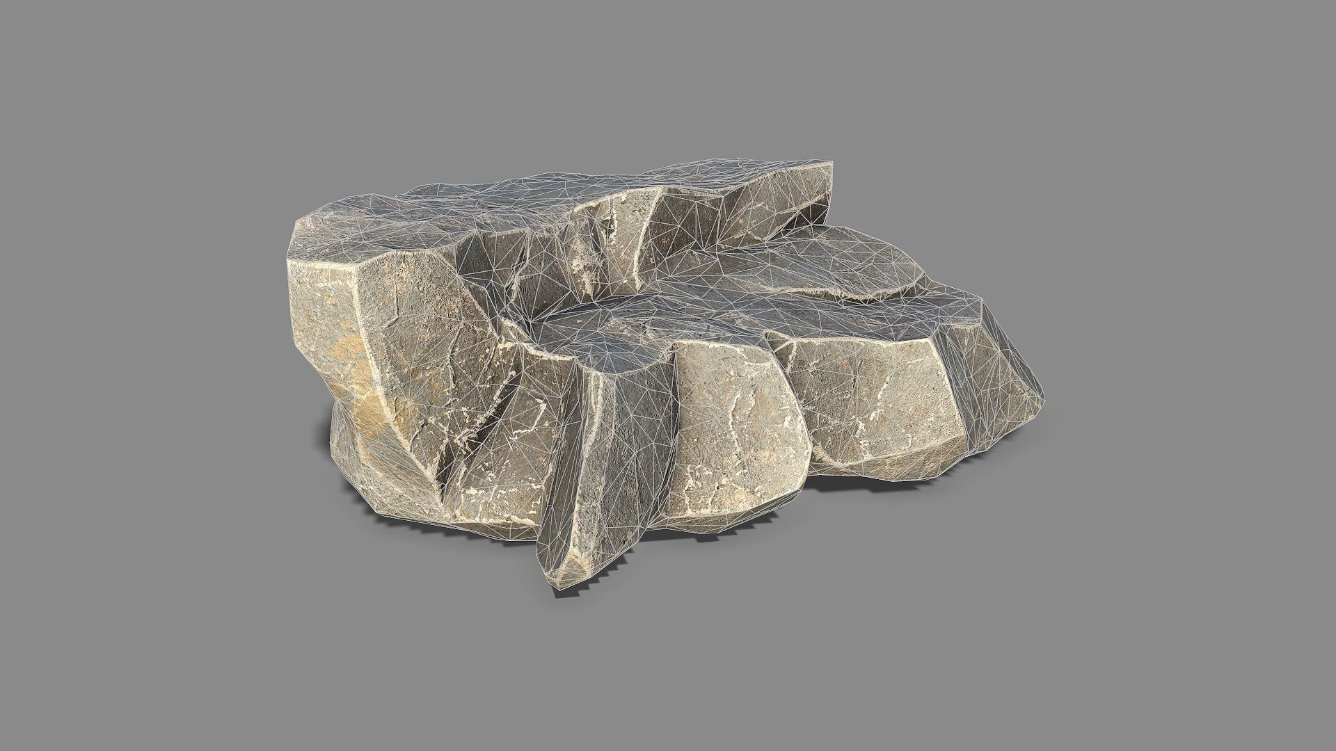 Mountain Rock 01 Low-poly 3D model_19