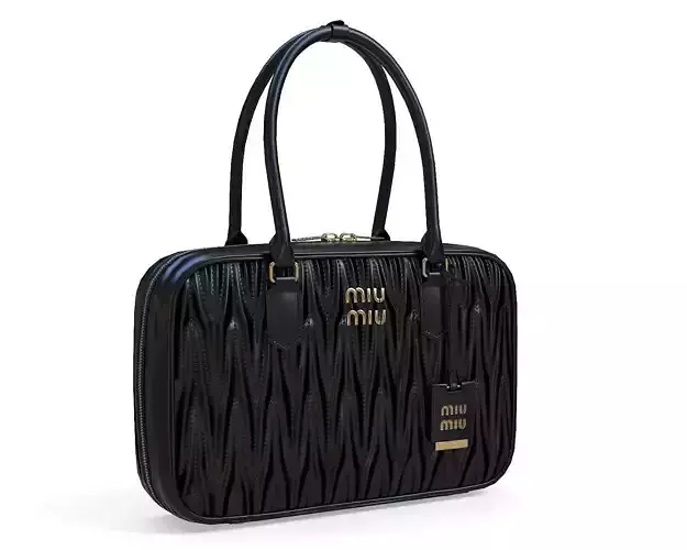 Miu Miu Matelasse Nappa Leather Bag Black