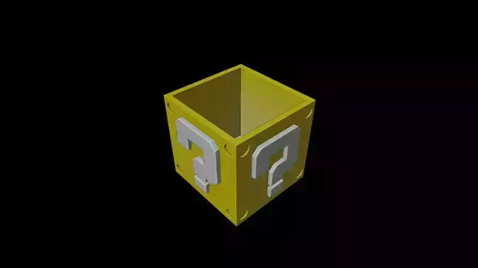 Object holder mario bros cube 3D print model