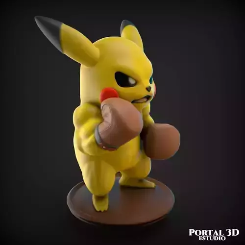 Boxing Pikachu 3D print model