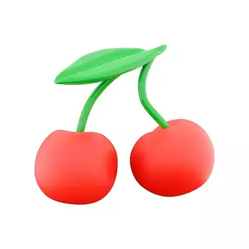 3d  sour cherry icon