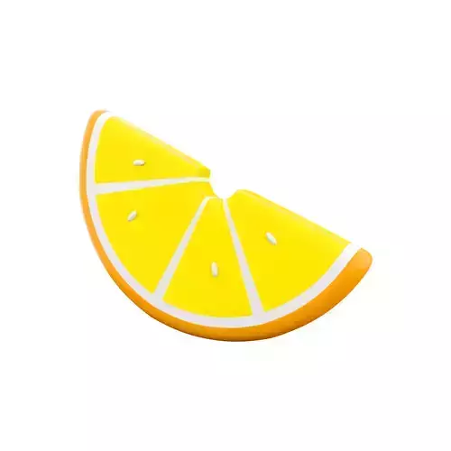 3d slice of the lemon icon