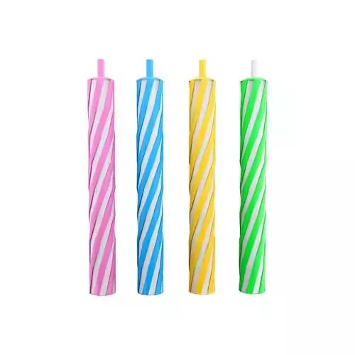 3d  colorful cake candles icon