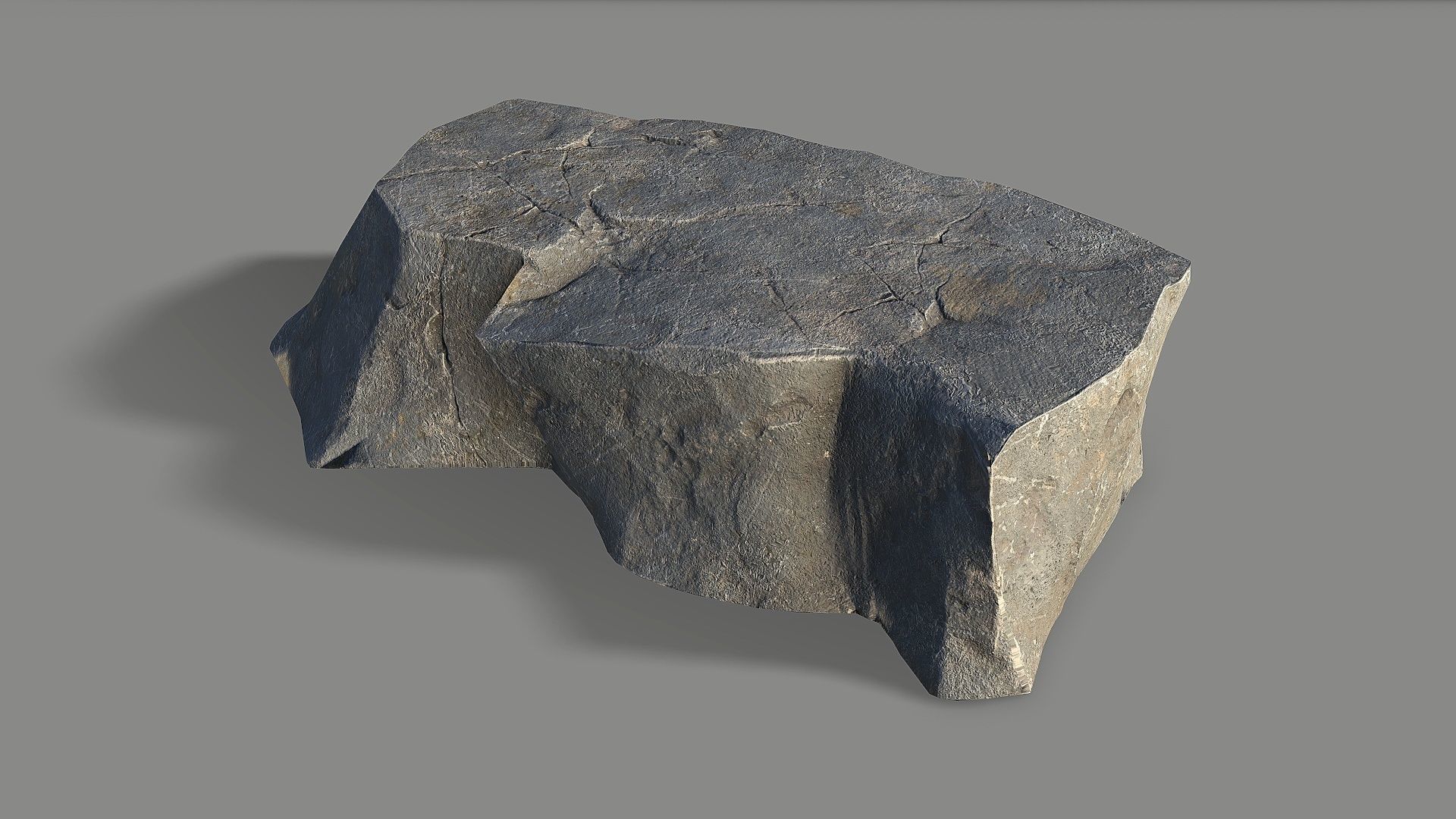 Mountain Rock 04 Low-poly 3D model_1