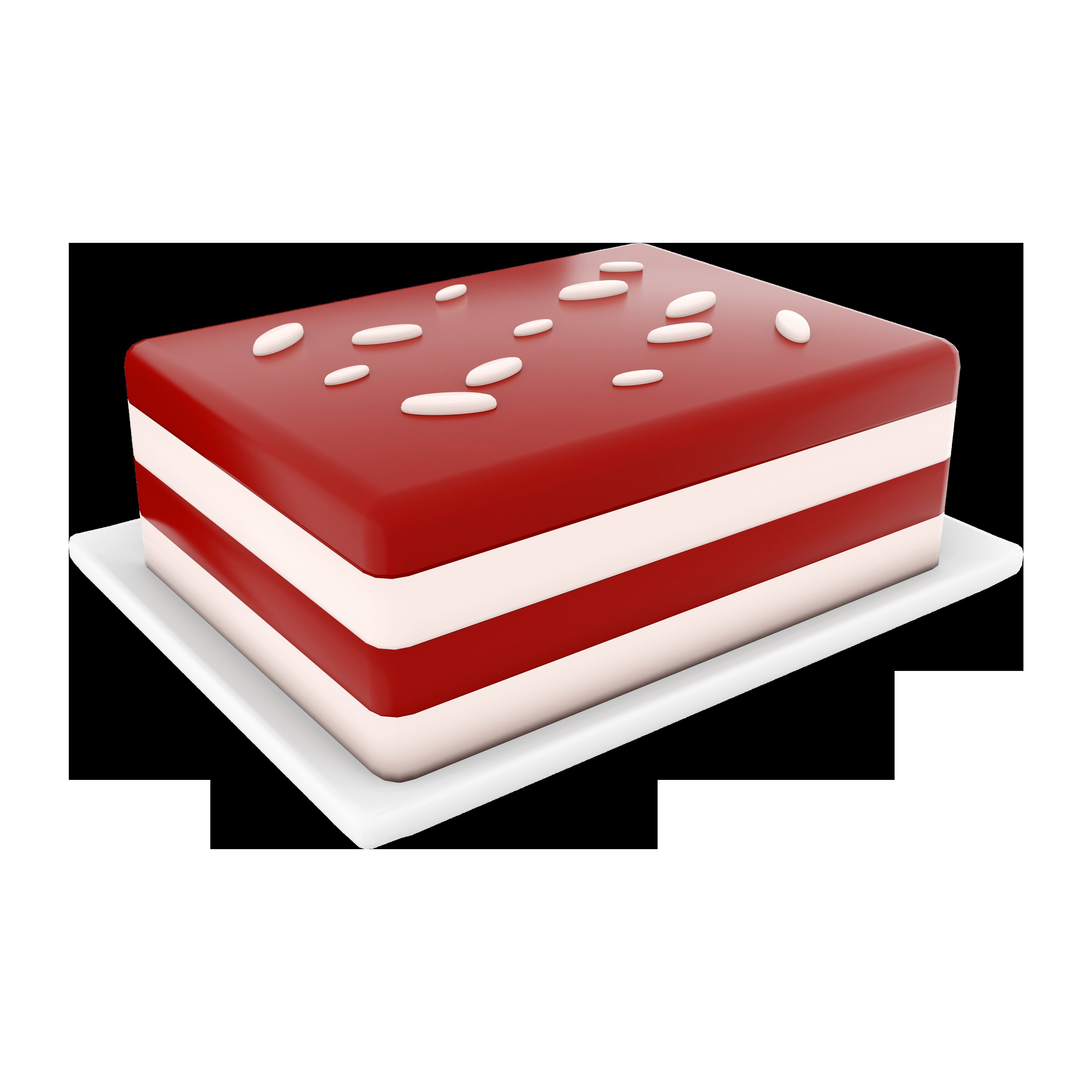 3d cheesecake with coconut icon 3D model_1