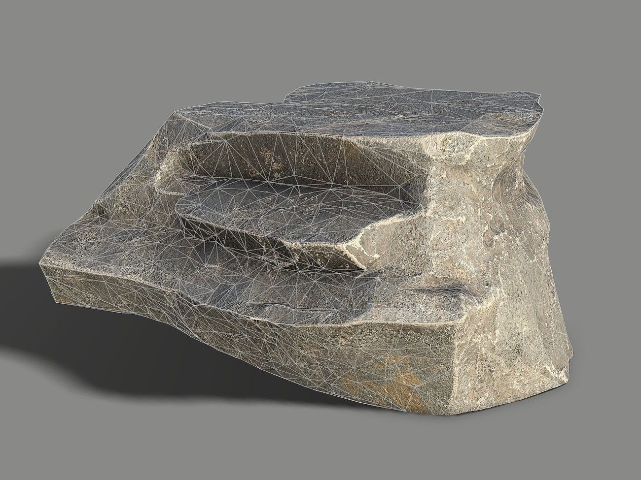 Mountain Rock 07 Low-poly 3D model_2