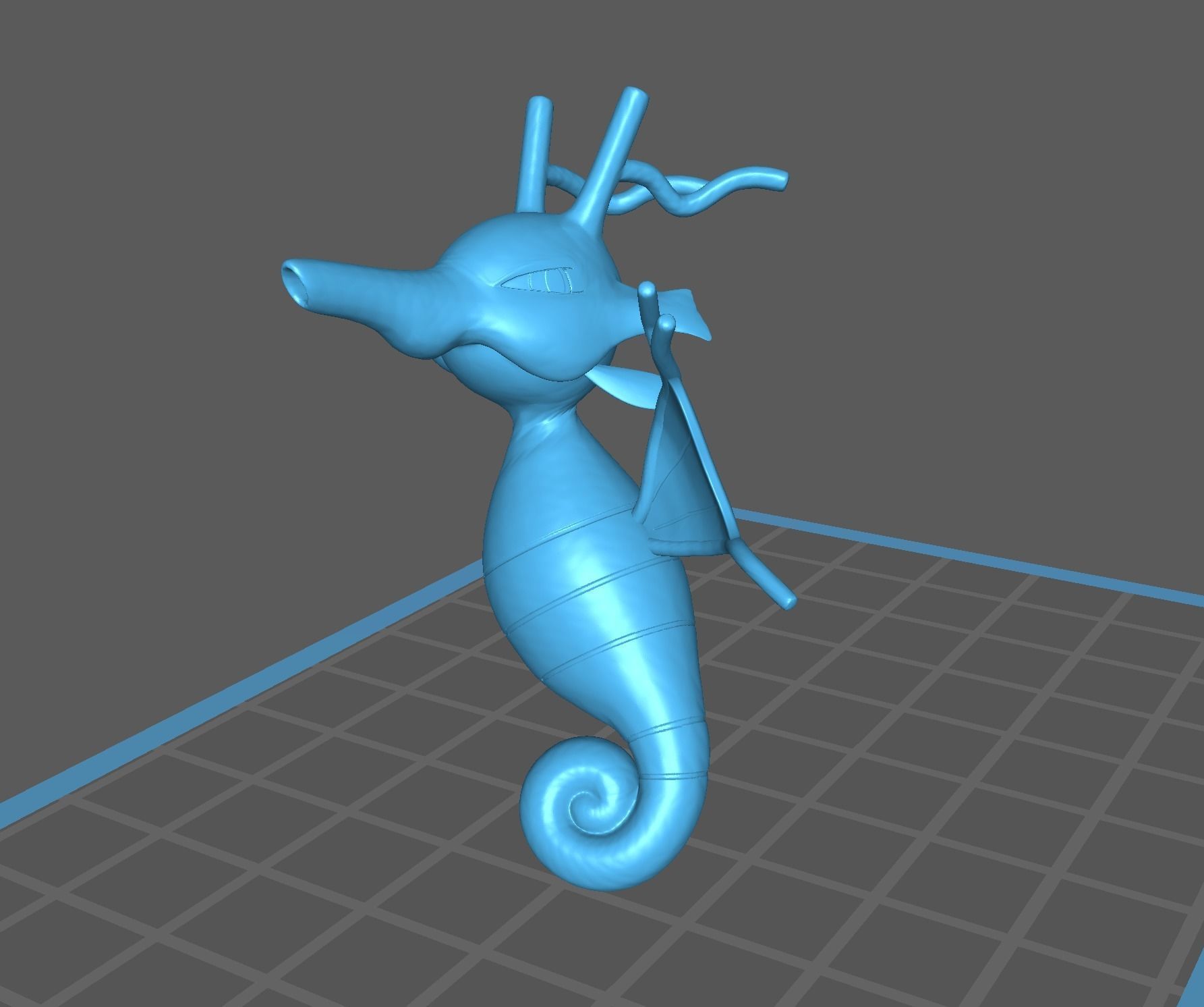 Kingdra pokemon 3D print model 3D print model_10
