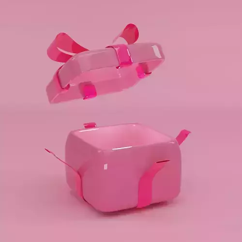 valentine gift box pink concept