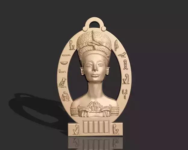Nefertiti Queen Pendant Ancient Necklaces Pharaonic Egypt 