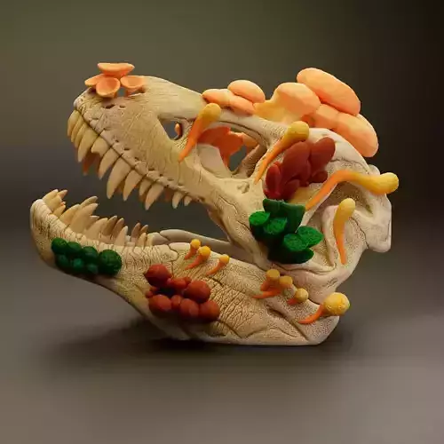 T-REX SKULL - INFECTED - THE LAST OF US - CORDYCEPS 3D print model